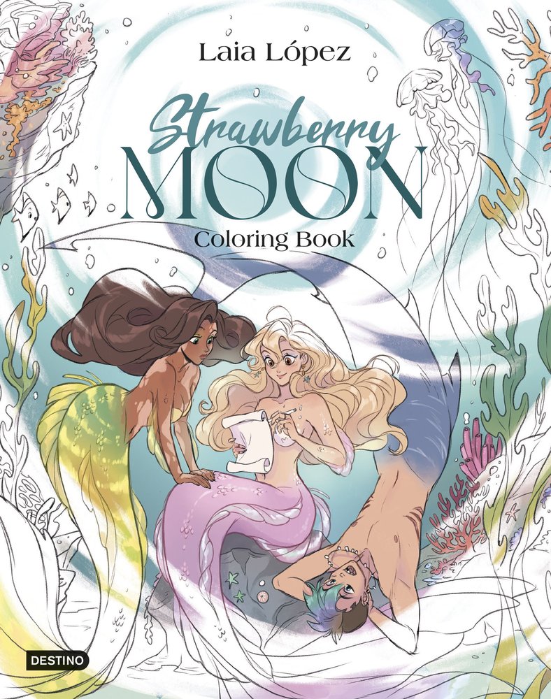 Strawberry moon. Coloring book