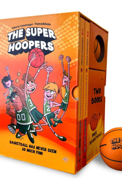 The super hoopers book set: 2 books + basketball ball