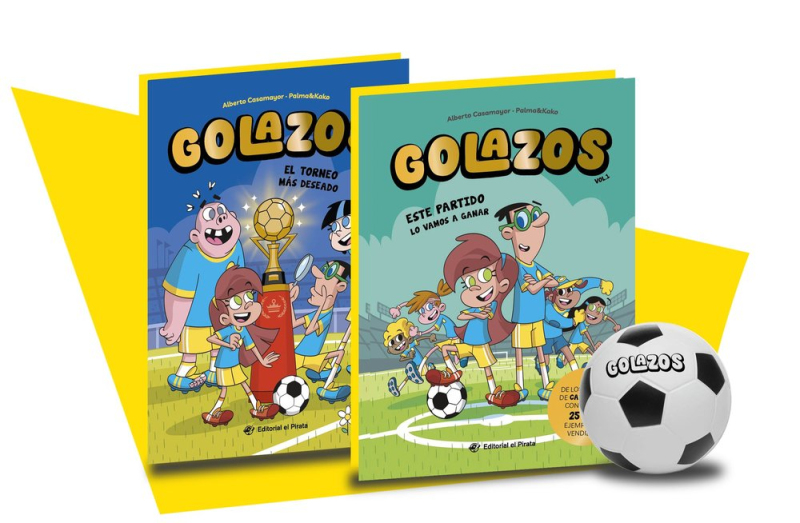 Estuche golazos: 2 libros + pelota