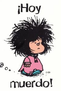 Mafalda hoy muerdo cuaderno grande